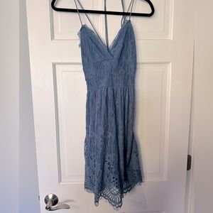 Blue lace dress